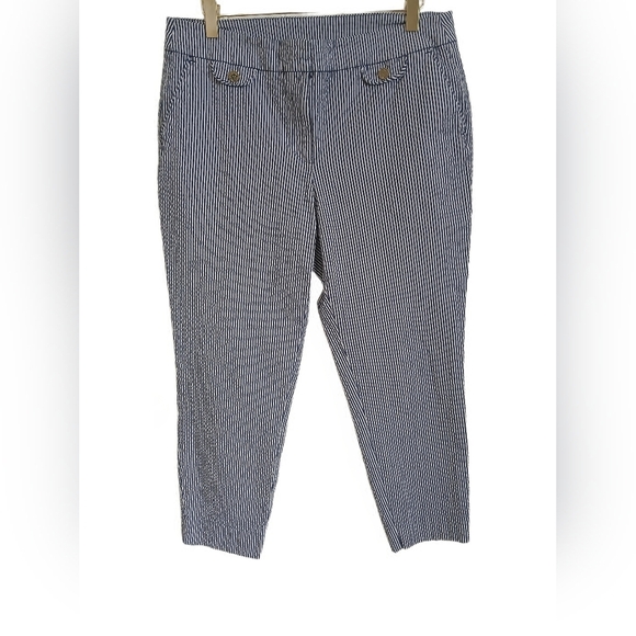 Anne Klein Pants - Anne Klein Blue and White Chinos